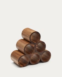 Portabottiglie Sesilu in legno di acacia FSC 100%