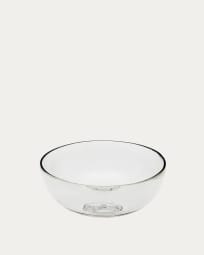 Silitia large bowl made of transparent recycled glass