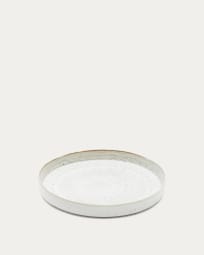 Plato plano Serni de cerámica blanco