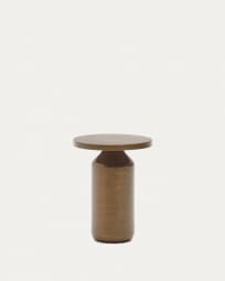 Table d'appoint ronde Malya en métal avec finition cuivre Ø 40,5 cm