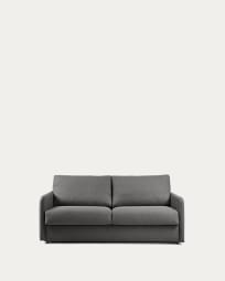 Rozkładana sofa 2-osobowa Kymoon poliuretanowa czarna chrono 140 cm