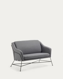 Sofà Brida 2 places gris fosc 128 cm