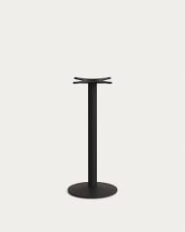 Esilda high bar-table leg with round metal base in a painted black finish