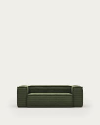 Blok 2-Sitzer-Sofa breiter Cord grün 210 cm