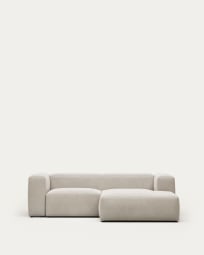 Sofá Blok 2 plazas chaise longue derecho beige 240 cm FSC Mix Credit