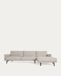 Sofà Galene 4 places amb chaise longue dret beix 314 cm FSC Mix Credit