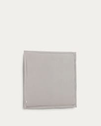 Capçal desenfundable Tanit de lli gris per a llit de 90 cm