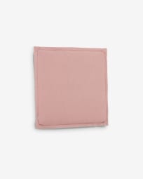 Capçal desenfundable Tanit de lli rosa per a llit de 90 cm