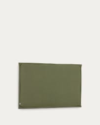 Capçal desenfundable Tanit de lli verd per a llit de 160 cm
