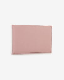 Tanit Bettkopfteil mit abnehmbarem Bezug aus Leinen rosa für Bett von 160 cm