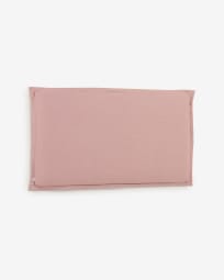 Tanit Bettkopfteil mit abnehmbarem Bezug aus Leinen rosa für Bett von 200 cm