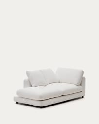 Chaise longue Gala gauche blanche 193 x 105 cm