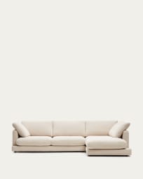 Gala 4-Sitzer-Sofa mit Chaiselongue rechts beige 300 cm