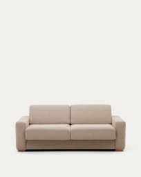 Sofa rozkładana Anley 3-osobowa beżowa 224 cm
