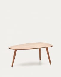 Τραπέζι σαλονιού Eluana, μασίφ ξύλο ακακίας σε φυσικό φινίρισμα, Ø110x60εκ