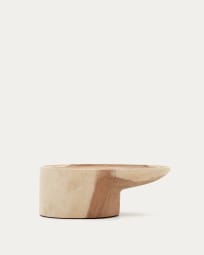 Tavolino da Salotto con gamba Mosi in legno massiccio di mungur Ø 90 x 50 cm