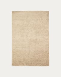 Alfombra Neade de algodón y poliéster beige 200 x 300 cm