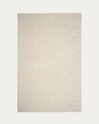 Mascarell rug, cotton and polyester in white, 200 x 300 cm