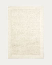 Alfombra Marely de lana blanco 200 x 300 cm