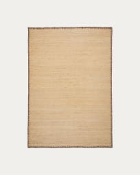 Jute tapijt Sorina met bruine rand 160 x 230 cm