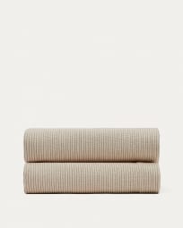 Copriletto Bedar 100% cotone beige per letto da 160/180 cm