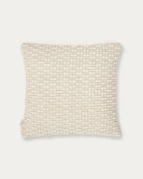 Fodera per cuscino Mascarell in cotone e polipropilene bianco 45 x 45 cm