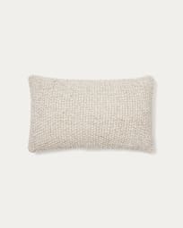 Federa cuscino Sunira in cotone e iuta naturale 30 x 50 cm