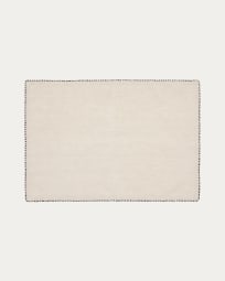 Set Sanpola de 2 manteles individuales de lino beige con bordado