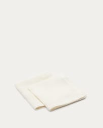 Set Pals de 2 servilletas 100% lino blanco