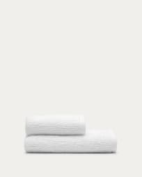 Yeni hand towel in 100% white cotton 50 x 90 cm