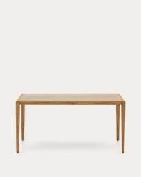 Mesa Better de polycemento beige y madera maciza de acacia 200 x 90 cm FSC 100%