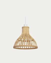 Pantalla para lámpara de techo Nathaya de bambú con acabado natural Ø 30 cm