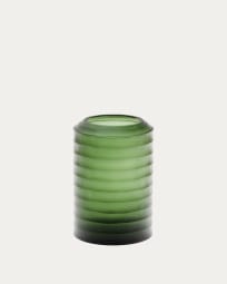 Bunce green, recycled-glass vase, 25 cm