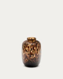 Vase Panth en verre marron 25,5 cm