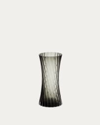 Arep grey glass vase, 28 cm