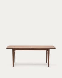 Uitschuifbare tafel Elan van notenfineer en massief notenhout 200 (260) x 100 cm FSC Mix Credit.