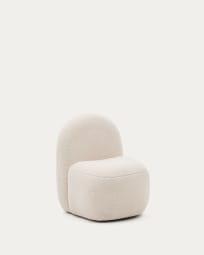 Kindersessel Bucky aus weißem Bouclé FSC 100%