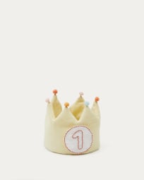 Corona di compleanno Vilka gialla 40 x 13 cm