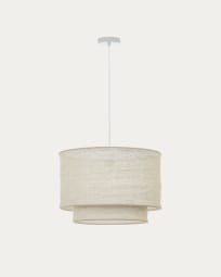 Mariela linen ceiling lamp shade in a beige finish Ø 40 x 34 cm