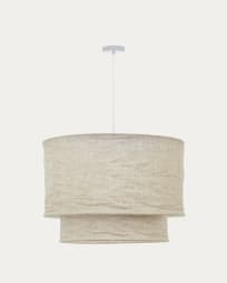Mariela linen ceiling lamp shade in a beige finish Ø 60 x 40 cm