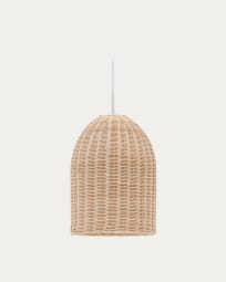 Druciana rattan ceiling lamp shade in a natural finish, Ø 25 cm