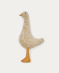 Milu beige, goose-shaped, cotton cushion, 50 cm