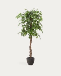 Árvore artificial Ficus com vaso preto 180 cm