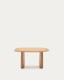 Pirita side table made from solid oak wood in a natural finish, 70.6 x 70 cm FSC 100%