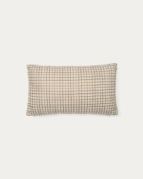 Housse de coussin Oma avec carreaux multicolores brodés 30 x 50 cm