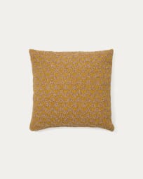 Magi mustard-coloured, jacquard cushion cover, 45 x 45 cm