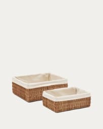 Set met 2 Indali rotan manden 32 x 20 cm / 28 x 20 cm