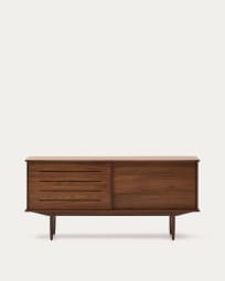 Carolin walnut wood veneer sideboard with 2 doors and 1 drawer, 180 x 83.8 cm