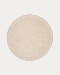 Marely round, white, wool rug, Ø 200 cm