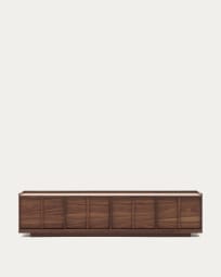 Onix TV stand with a walnut veneer in a dark finish, 200 x 45 cm FSC Mix Credit